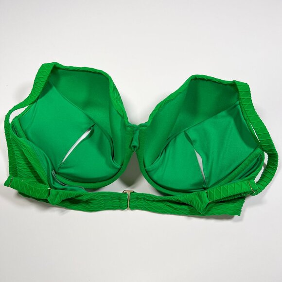 Victoria Secret 40D TWIST FRONT Push Up Bikini Top Underwire Textured Jade Green - Picture 6 of 7